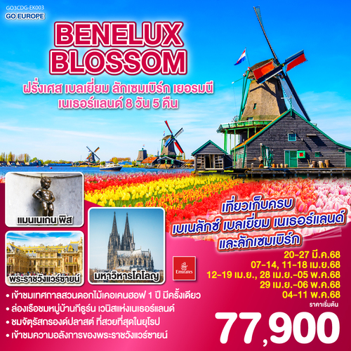 ทัวร์ยุโรป BENELUX BLOSSOM(EK)